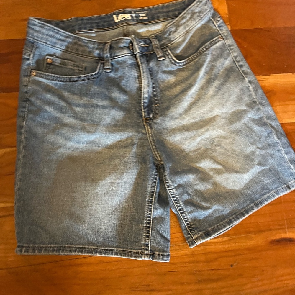 Lee Casual Blue Denim Shorts